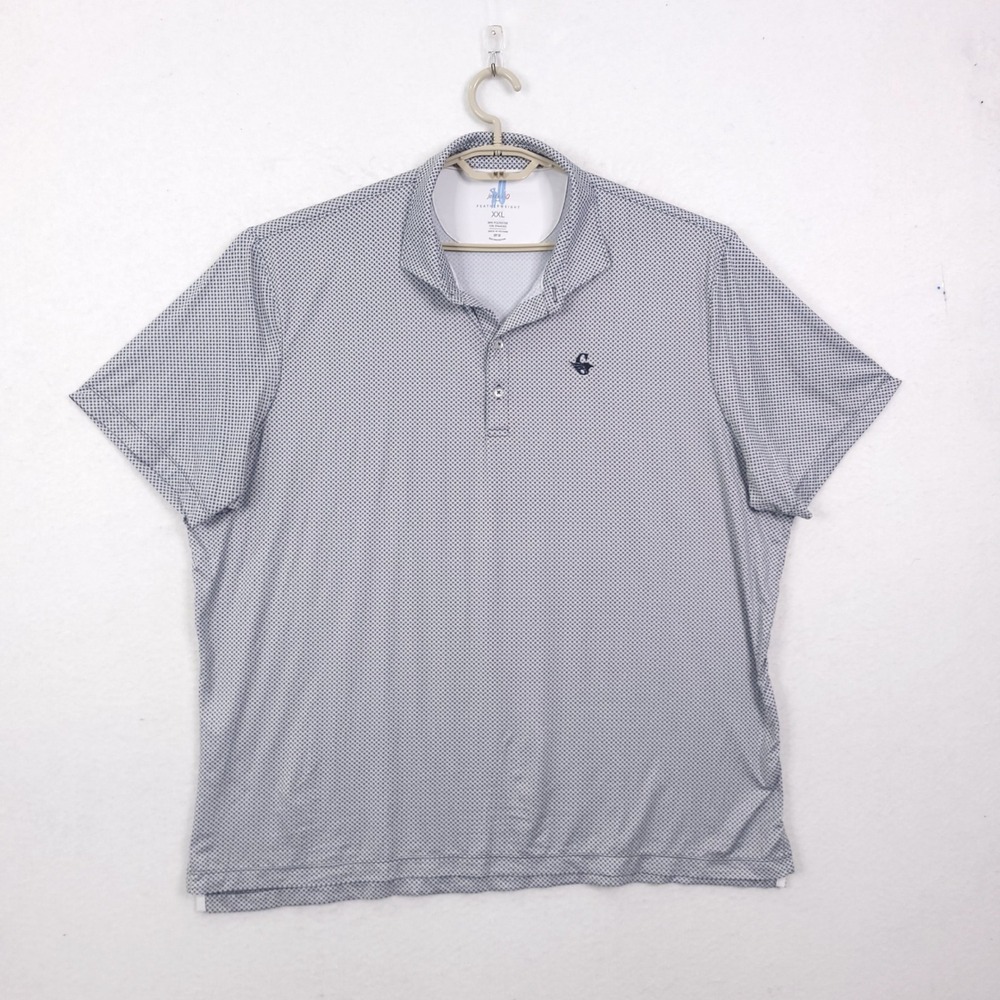 Johnnie-O Featherweight Polo Golf Shirt Mens Size 2XL Geometric Print UPF 50